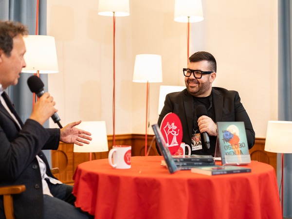 31. Sa(n)jam - Doručak s autorom: Andrej Blatnik; Andrej Blatnik i Aljoša Pužar ©Petra Tadić